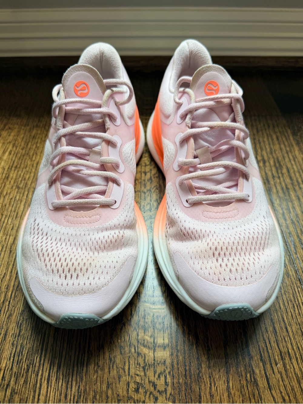 lululemon athletica Light Pink and Neon Orange Women's Running Shoes